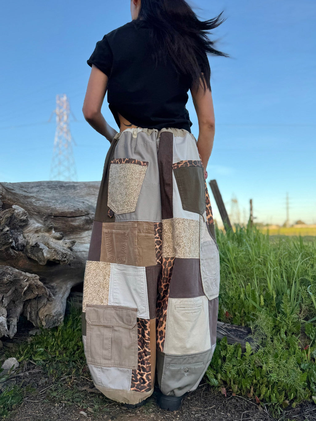 Upcycled Adjustable-Waist Pants