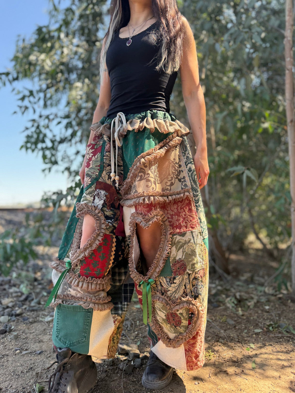 Upcycled Adjustable-Waist Pants