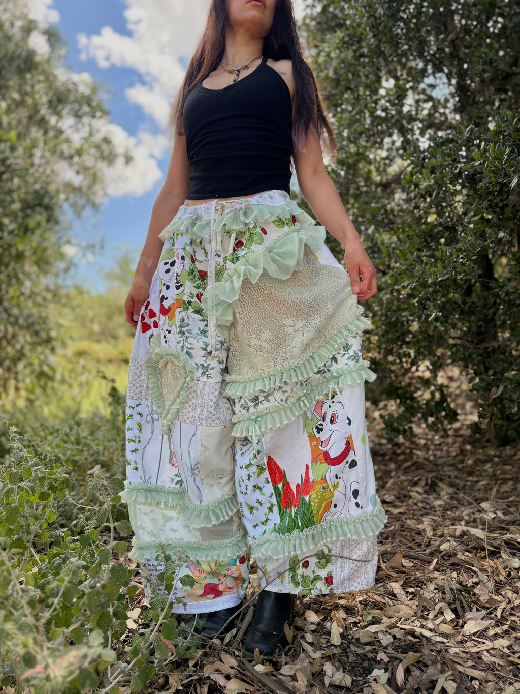 Upcycled Adjustable-Waist Pants