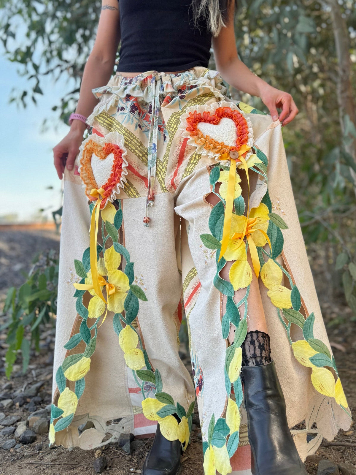 Upcycled Adjustable-Waist Pants