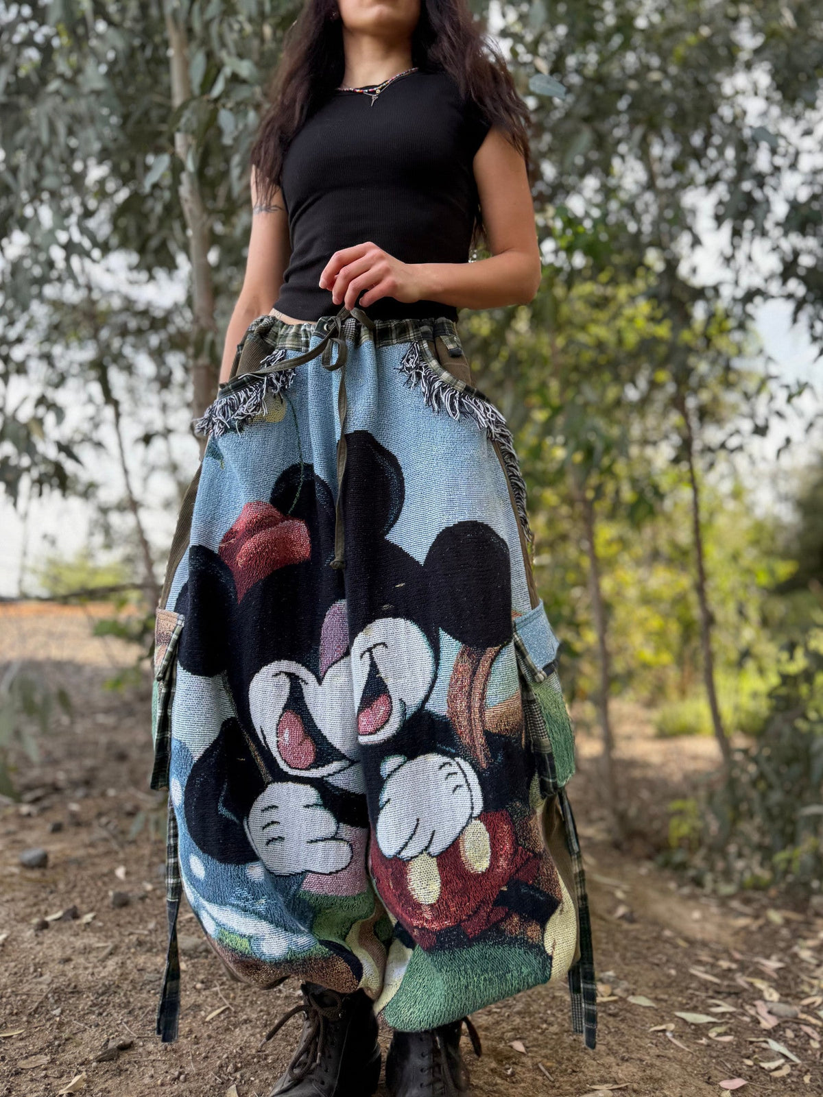 Upcycled Adjustable-Waist Pants