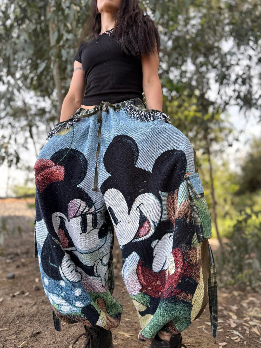 Upcycled Adjustable-Waist Pants