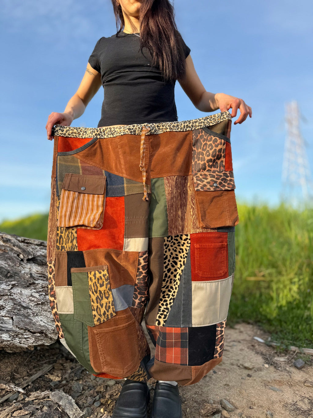Upcycled Adjustable-Waist Pants