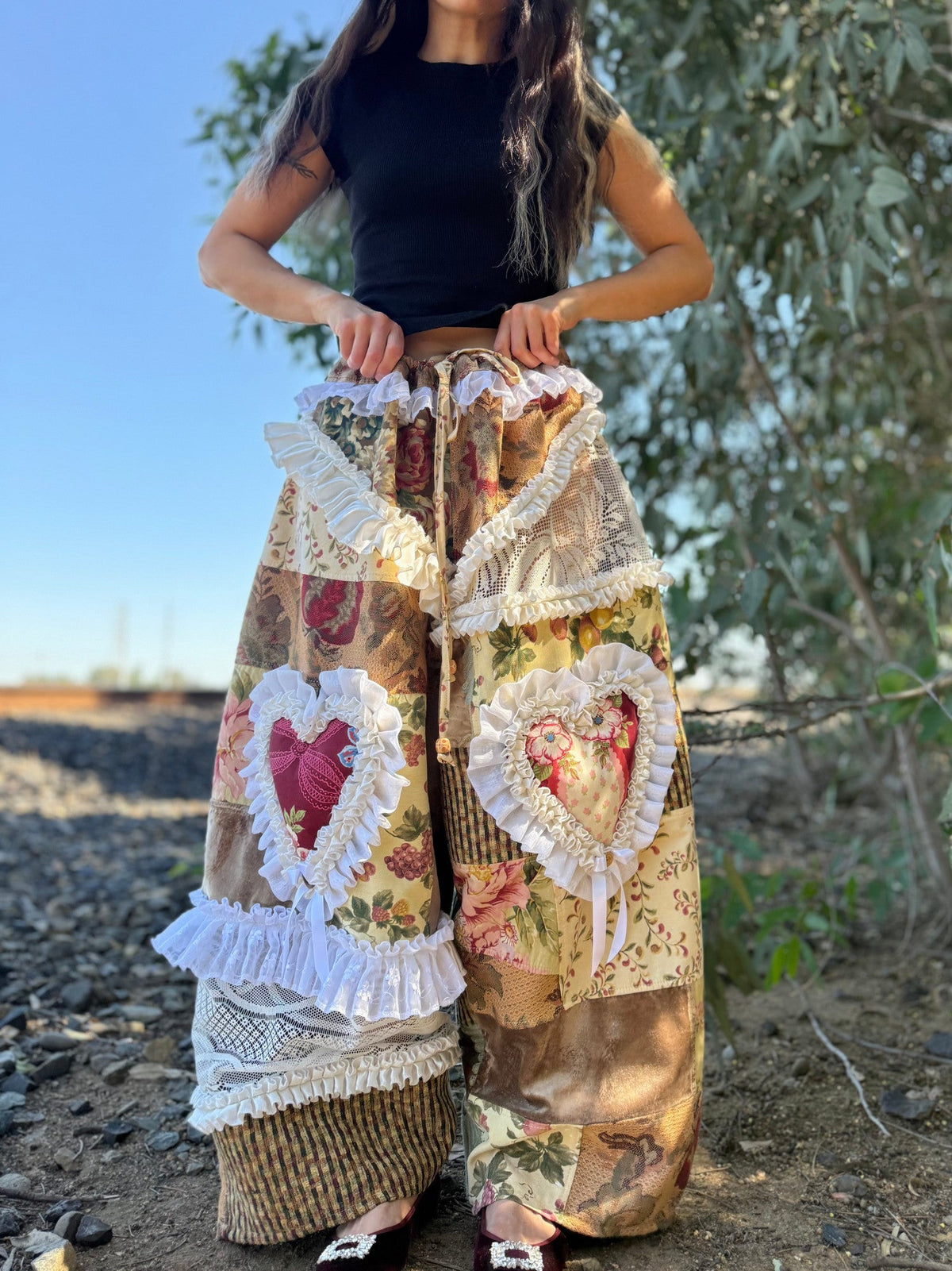 Upcycled Adjustable-Waist Pants