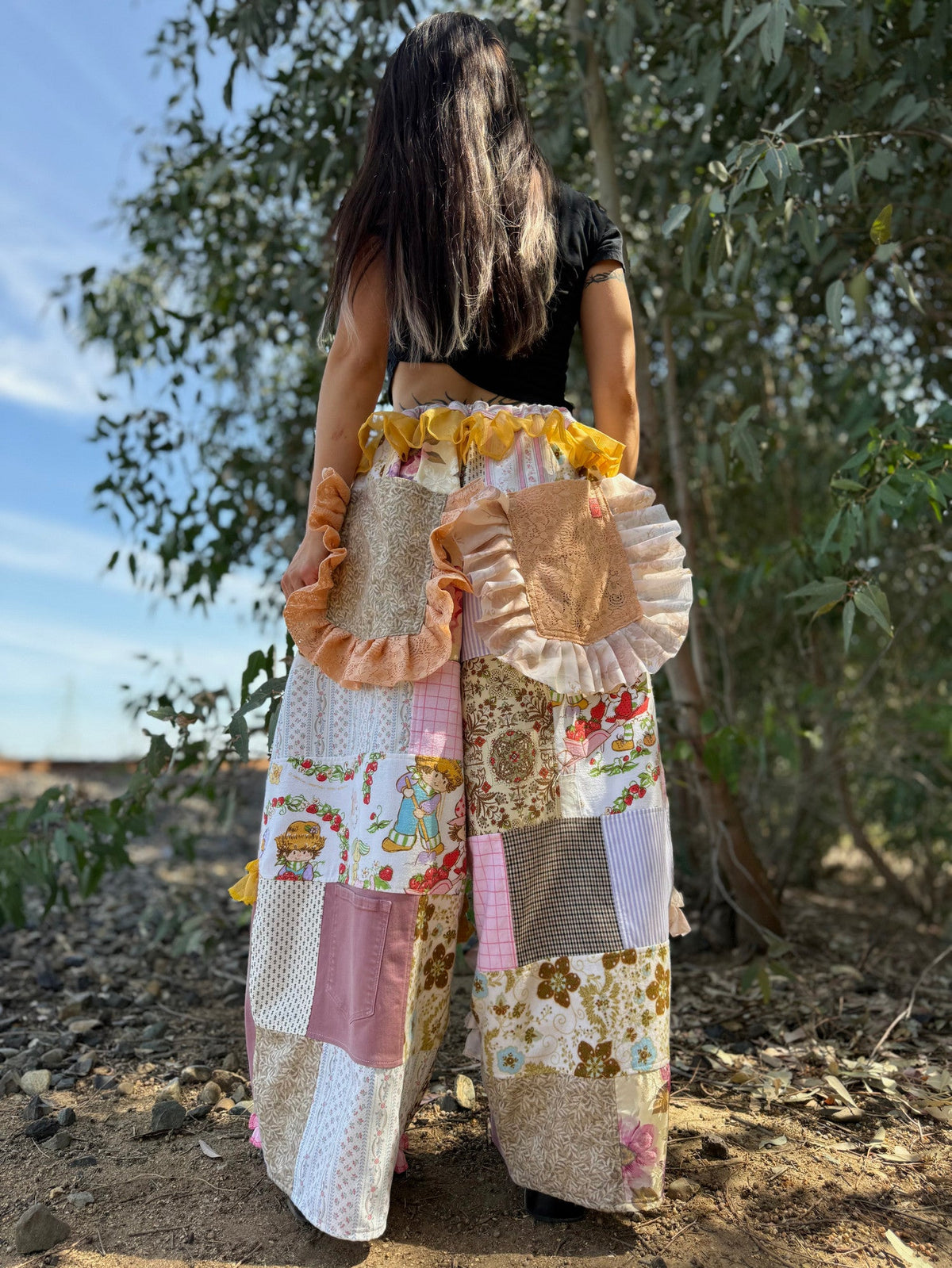 Upcycled Adjustable-Waist Pants