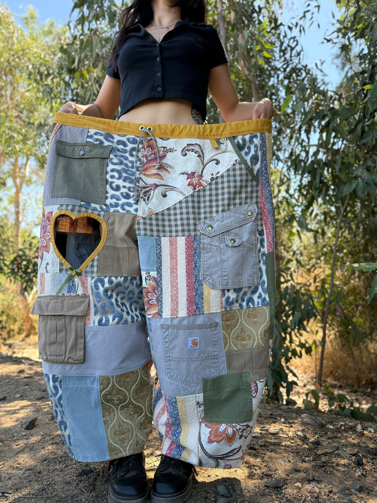 Upcycled Adjustable-Waist Pants