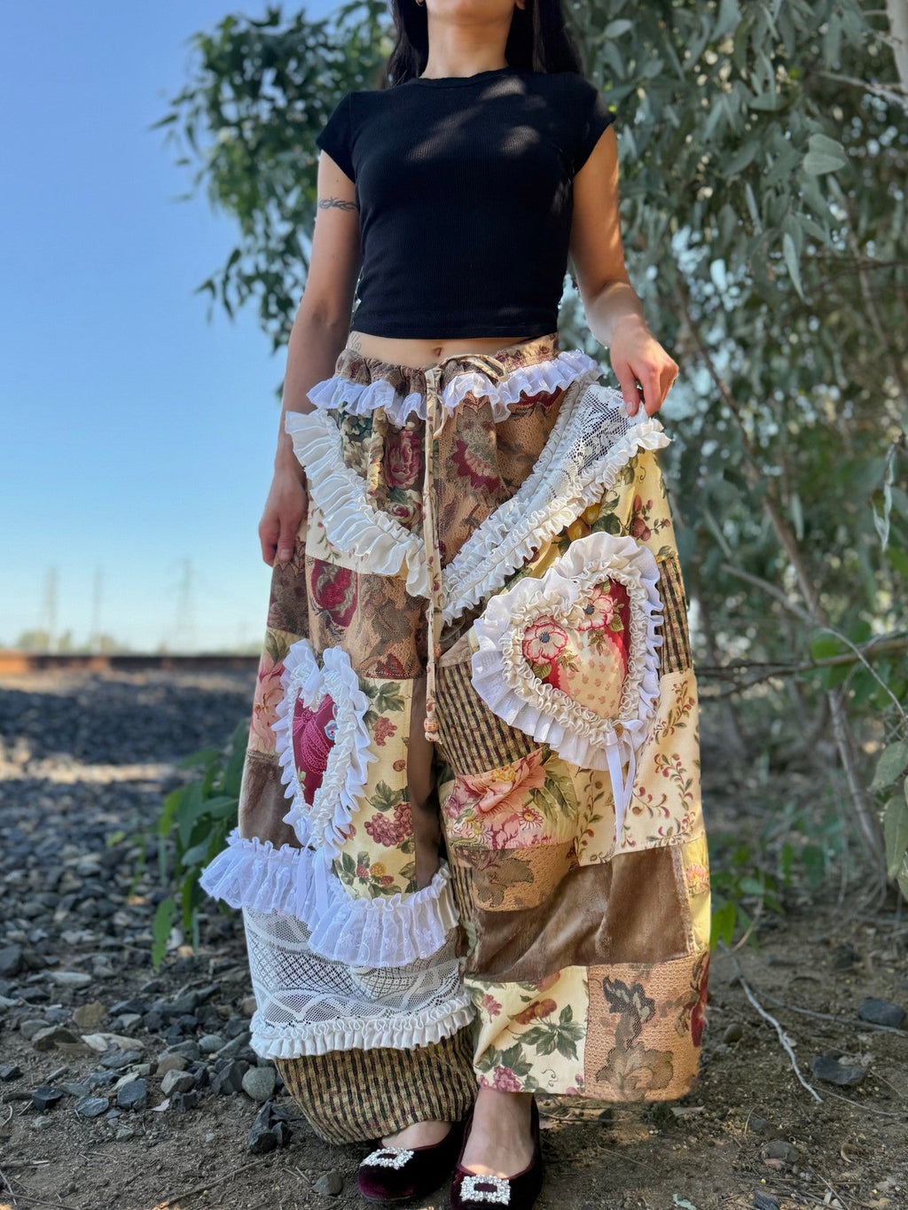 Upcycled Adjustable-Waist Pants